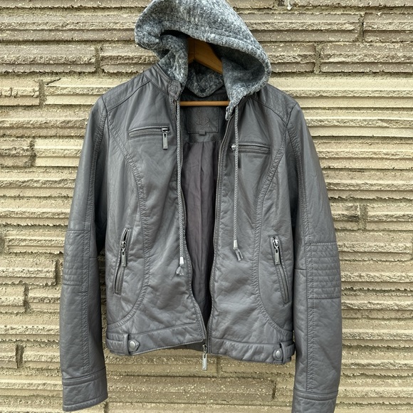 J2 Vegan Friendly Faux Leather Jacket Womens Sz M - Picture 1 of 7